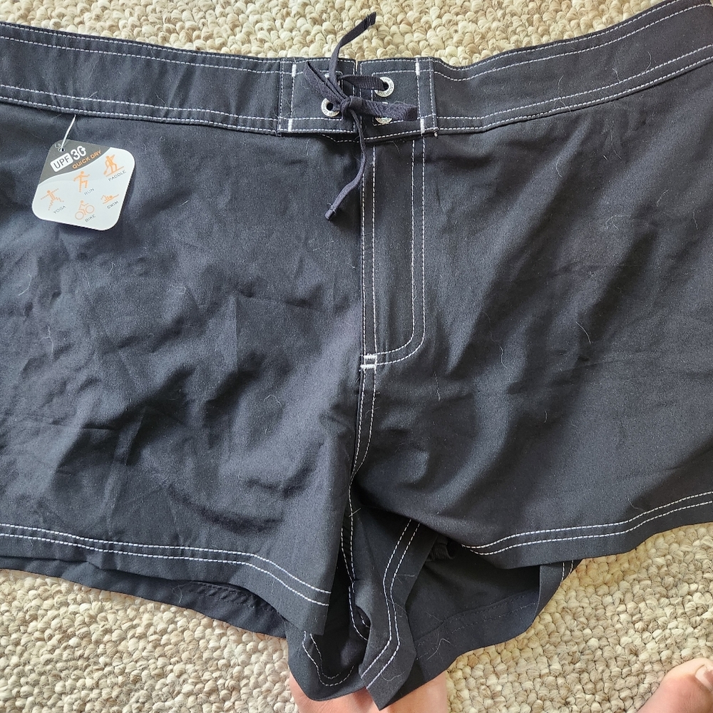 Black swim shorts